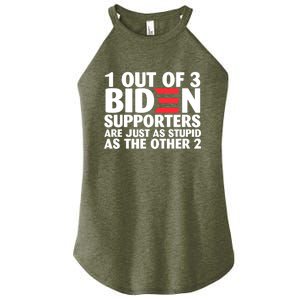 1 Out Of 3 Biden Supporters Are Just As Stupid Women's Perfect Tri Rocker Tank