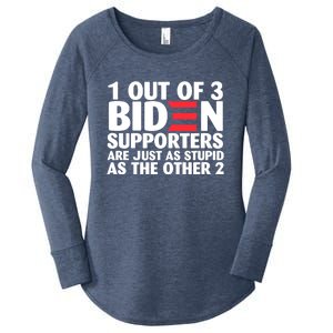 1 Out Of 3 Biden Supporters Are Just As Stupid Women's Perfect Tri Tunic Long Sleeve Shirt