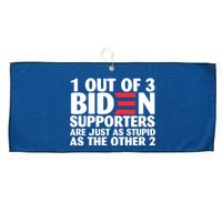 1 Out Of 3 Biden Supporters Are Just As Stupid Large Microfiber Waffle Golf Towel