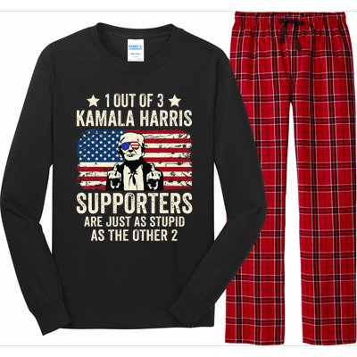 1 Out Of 3 Kamala Harris Supporters Are Just As Stupid Gift Long Sleeve Pajama Set