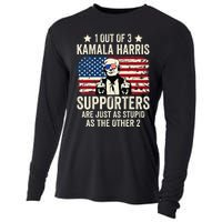 1 Out Of 3 Kamala Harris Supporters Are Just As Stupid Gift Cooling Performance Long Sleeve Crew