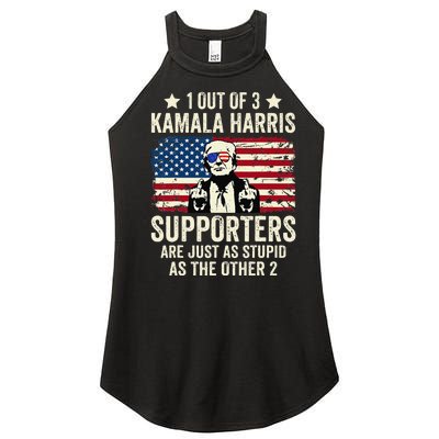 1 Out Of 3 Kamala Harris Supporters Are Just As Stupid Gift Women’s Perfect Tri Rocker Tank