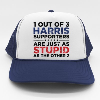 1 Out Of 3 Harris Supporters Stupid Funny Saying Trucker Hat