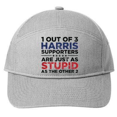 1 Out Of 3 Harris Supporters Stupid Funny Saying 7-Panel Snapback Hat