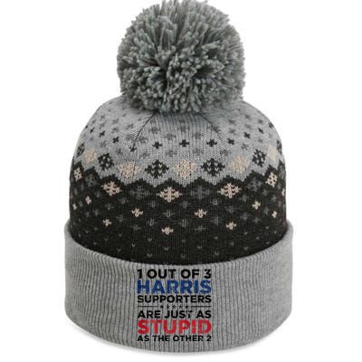 1 Out Of 3 Harris Supporters Stupid Funny Saying The Baniff Cuffed Pom Beanie