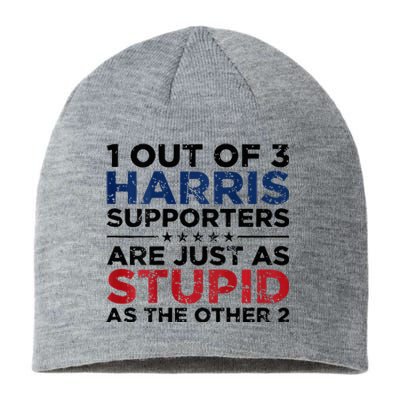 1 Out Of 3 Harris Supporters Stupid Funny Saying Sustainable Beanie