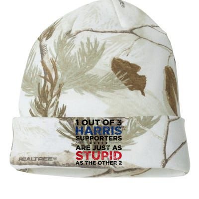 1 Out Of 3 Harris Supporters Stupid Funny Saying Kati Licensed 12" Camo Beanie