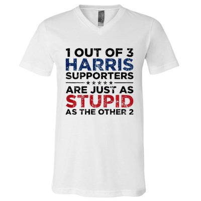 1 Out Of 3 Harris Supporters Stupid Funny Saying V-Neck T-Shirt