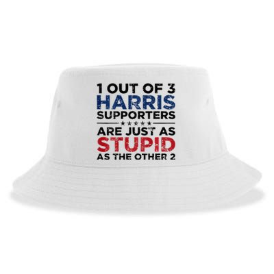 1 Out Of 3 Harris Supporters Stupid Funny Saying Sustainable Bucket Hat