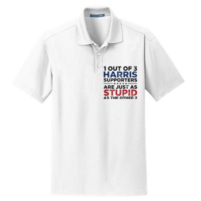 1 Out Of 3 Harris Supporters Stupid Funny Saying Dry Zone Grid Polo