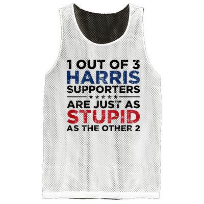 1 Out Of 3 Harris Supporters Stupid Funny Saying Mesh Reversible Basketball Jersey Tank