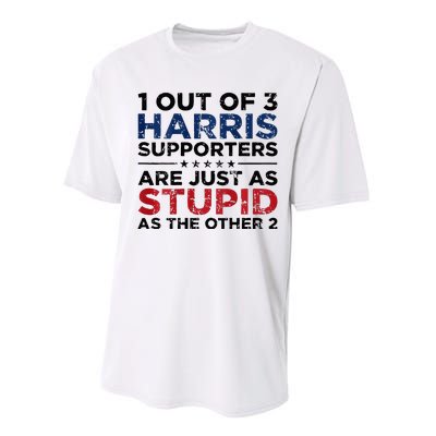 1 Out Of 3 Harris Supporters Stupid Funny Saying Performance Sprint T-Shirt