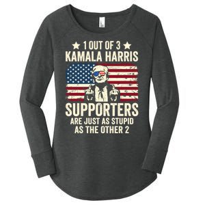 1 Out Of 3 Kamala Harris Supporters Are Just As Stupid Women's Perfect Tri Tunic Long Sleeve Shirt