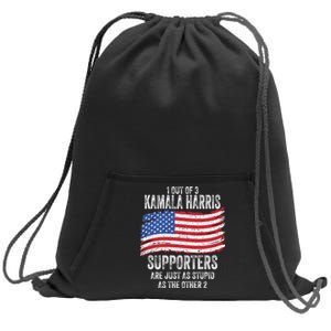 1 Out Of 3 Kamala Harris Supporters Are Just As Stupid Sweatshirt Cinch Pack Bag