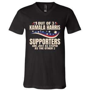 1 Out Of 3 Harris Supporters Stupid Funny Saying V-Neck T-Shirt