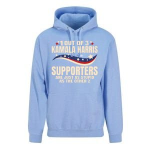 1 Out Of 3 Harris Supporters Stupid Funny Saying Unisex Surf Hoodie