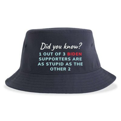 1 Out Of 3 Biden Supporters Sustainable Bucket Hat