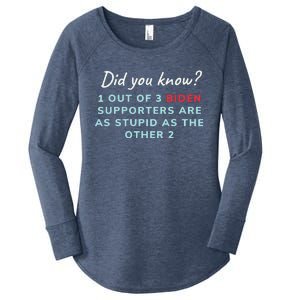 1 Out Of 3 Biden Supporters Women's Perfect Tri Tunic Long Sleeve Shirt