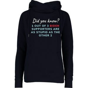 1 Out Of 3 Biden Supporters Womens Funnel Neck Pullover Hood