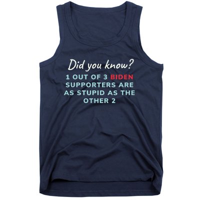 1 Out Of 3 Biden Supporters Tank Top