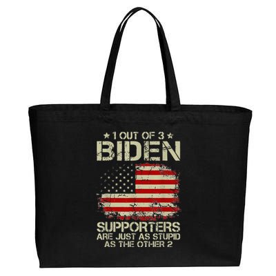 1 Out Of 3 Biden Supporters Are As Stupid As The Other 2 Cotton Canvas Jumbo Tote