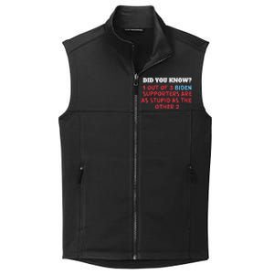 1 Out Of 3 Biden Supporters Are As Stupid As The Other 2 Tee Collective Smooth Fleece Vest