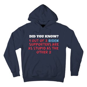 1 Out Of 3 Biden Supporters Are As Stupid As The Other 2 Tee Hoodie