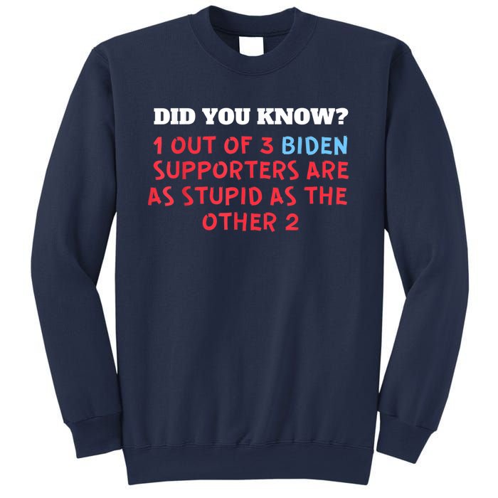 1 Out Of 3 Biden Supporters Are As Stupid As The Other 2 Tee Sweatshirt