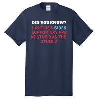 1 Out Of 3 Biden Supporters Are As Stupid As The Other 2 Tee Tall T-Shirt