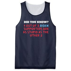 1 Out Of 3 Biden Supporters Are As Stupid As The Other 2 Tee Mesh Reversible Basketball Jersey Tank