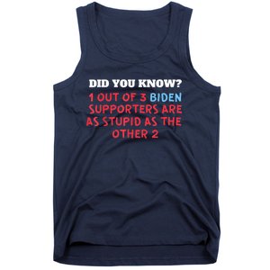 1 Out Of 3 Biden Supporters Are As Stupid As The Other 2 Tee Tank Top