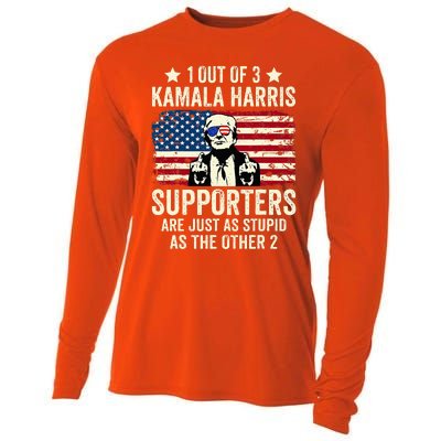 1 Out Of 3 Kamala Harris Supporters Are Just As Stupid Cooling Performance Long Sleeve Crew