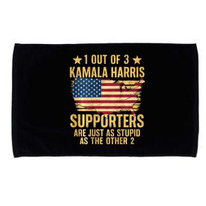 1 Out Of 3 Kamala Harris Supporters Stupid Microfiber Hand Towel