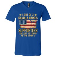 1 Out Of 3 Kamala Harris Supporters Stupid V-Neck T-Shirt