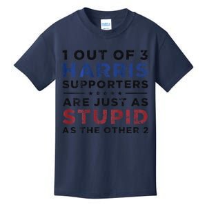 1 Out Of 3 Harris Supporters Stupid Funny Saying Kids T-Shirt