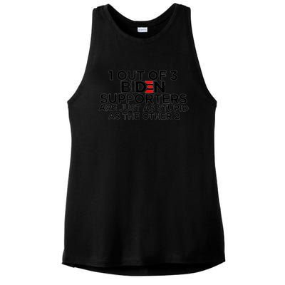 1 Out Of 3 Biden Supporters Are Just As Stupid Ladies PosiCharge Tri-Blend Wicking Tank