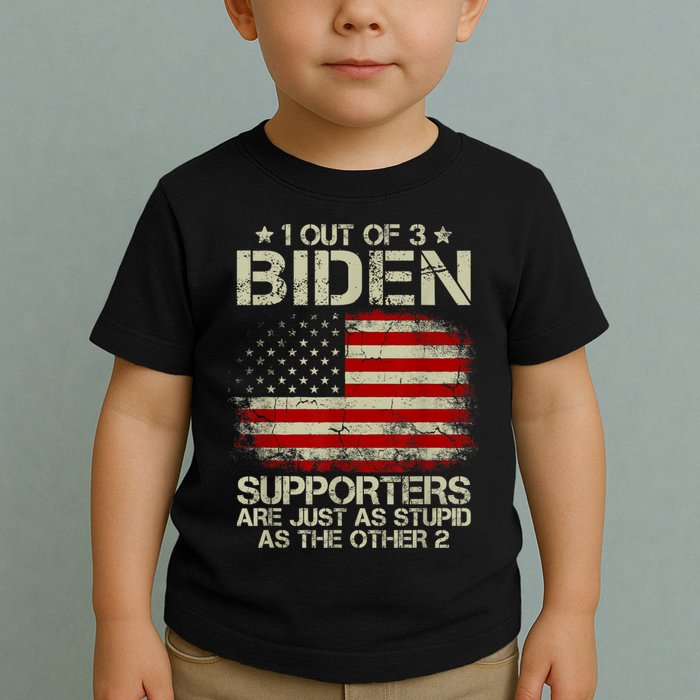1 Out Of 3 Biden Supporters Are As Stupid As The Other 2 Toddler T-Shirt