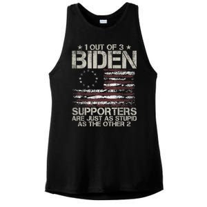 1 Out Of 3 Biden Supporters Are As Stupid As The Other 2 Ladies PosiCharge Tri-Blend Wicking Tank