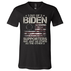 1 Out Of 3 Biden Supporters Are As Stupid As The Other 2 V-Neck T-Shirt