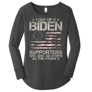 1 Out Of 3 Biden Supporters Are As Stupid As The Other 2 Women's Perfect Tri Tunic Long Sleeve Shirt