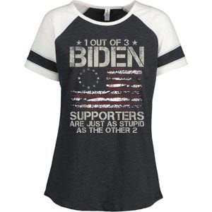 1 Out Of 3 Biden Supporters Are As Stupid As The Other 2 Enza Ladies Jersey Colorblock Tee