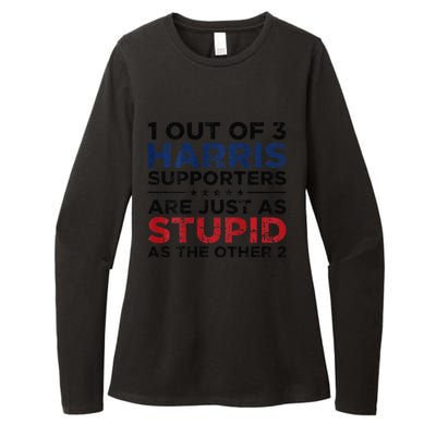 1 Out Of 3 Harris Supporters Stupid Funny Saying Gift Womens CVC Long Sleeve Shirt