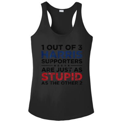 1 Out Of 3 Harris Supporters Stupid Funny Saying Gift Ladies PosiCharge Competitor Racerback Tank