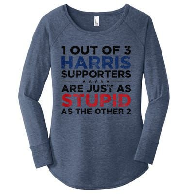 1 Out Of 3 Harris Supporters Stupid Funny Saying Gift Women's Perfect Tri Tunic Long Sleeve Shirt