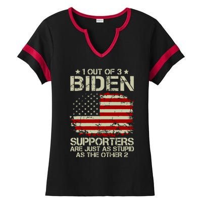 1 Out Of 3 Biden Supporters Are As Stupid As The Other 2 Ladies Halftime Notch Neck Tee