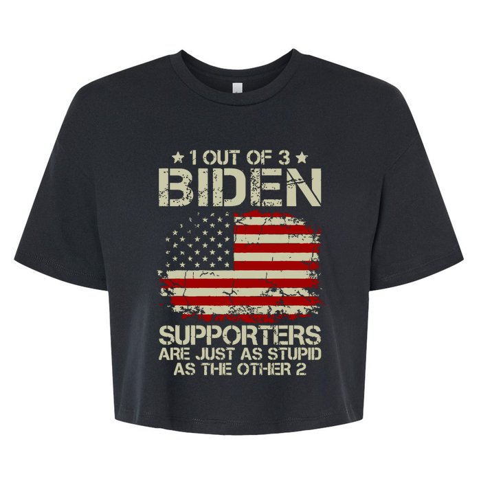 1 Out Of 3 Biden Supporters Are As Stupid As The Other 2 Bella+Canvas Jersey Crop Tee