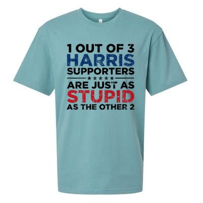 1 Out Of 3 Harris Supporters Stupid Funny Saying Sueded Cloud Jersey T-Shirt