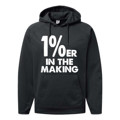 1%er One Percenter In The Making Entrepreneur Life Performance Fleece Hoodie