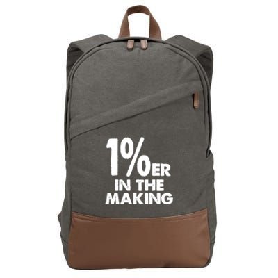 1%er One Percenter In The Making Entrepreneur Life Cotton Canvas Backpack