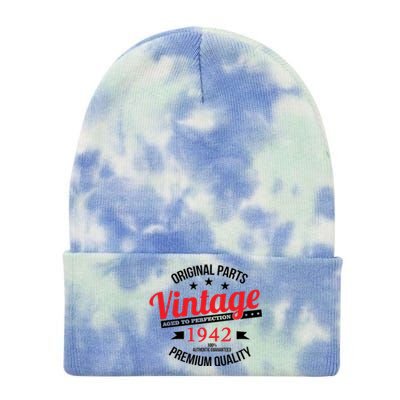 1942 Original Parts Vintage80th Birthday Tie Dye 12in Knit Beanie